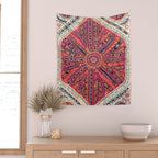 Large Medallion Suzani Bokhara Uzbekistan Embroidery Print Wall Tapestry Gallery Image 2