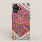 Large Medallion Suzani Bokhara Uzbekistan Embroidery Print iPhone Case Gallery Image 1