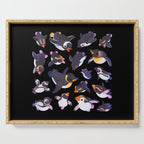 Penguin day - Name /dark Serving Tray Gallery Image 1