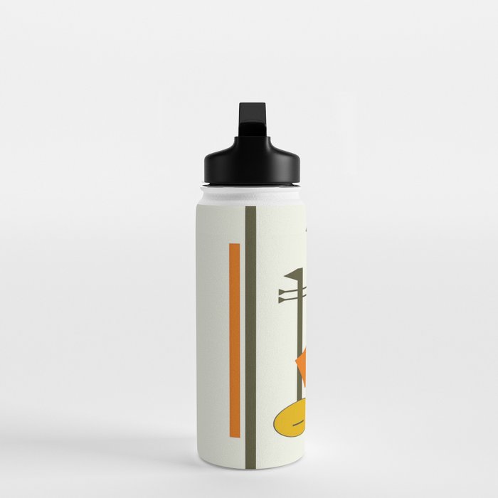 Mid-Century Modern Art Musical Strings Water Bottle Gallery Image 3
