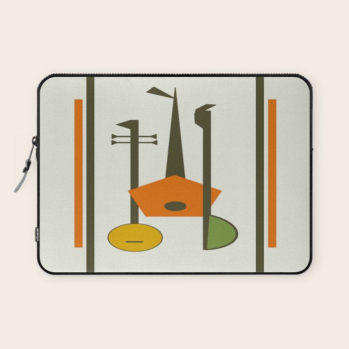 Mid-Century Modern Art Musical Strings Laptop Sleeve Gallery Image 1