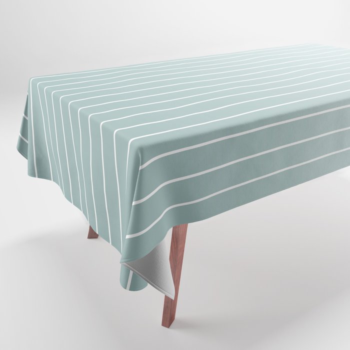 Ombre Arch XVII Natural Teal Gradient Modern Geometric Lines Tablecloth Gallery Image 1