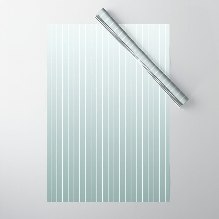 Ombre Arch XVII Natural Teal Gradient Modern Geometric Lines Wrapping Paper Gallery Image 1