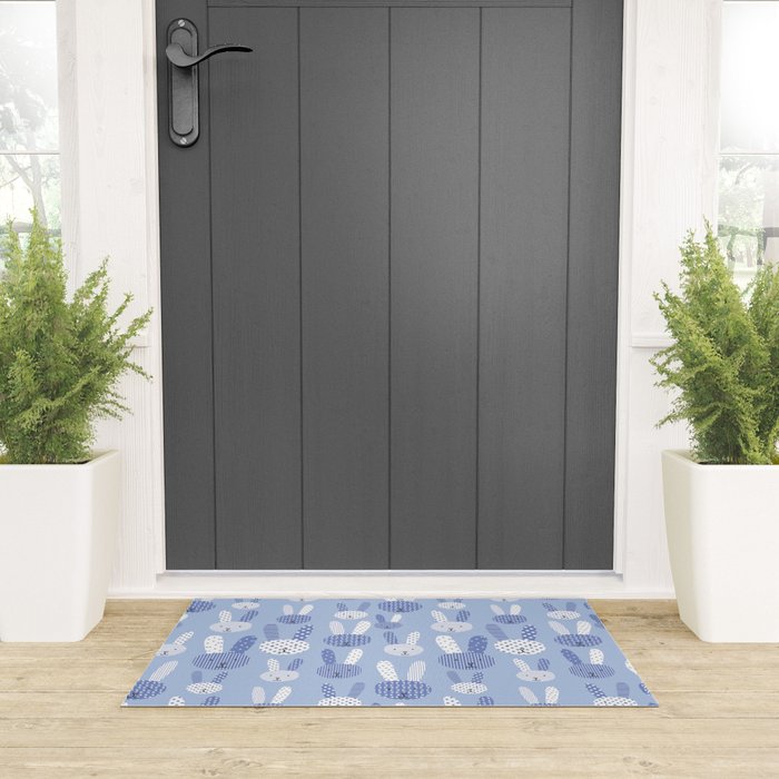 Blue Bunny Welcome Mat Gallery Image 3