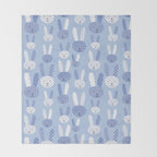 Blue Bunny Throw Blanket Gallery Image 2