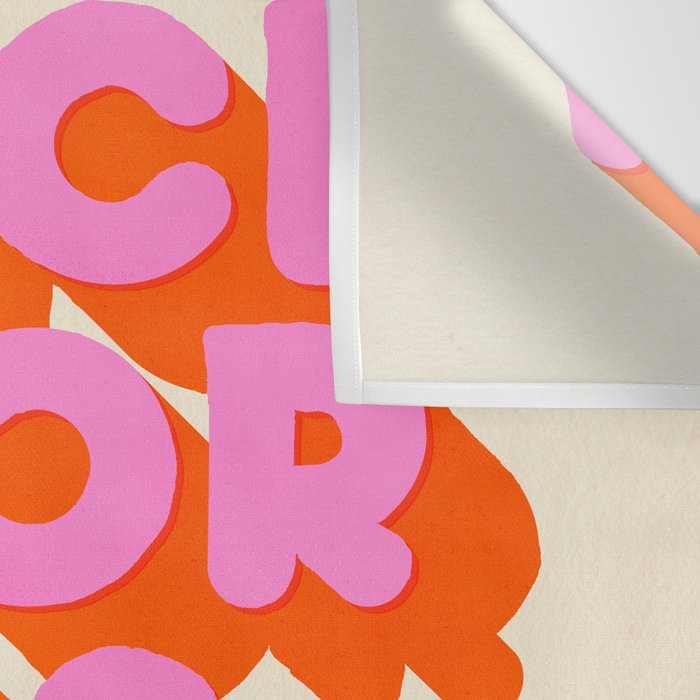 DANCE FLOOR THIS WAY - PINK TYPOGRAPHY Wall Tapestry Gallery Image 3