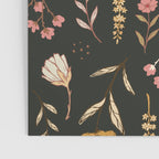 Spring Garden Flower Collection - Charcoal Black Poster Gallery Image 3