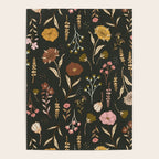 Spring Garden Flower Collection - Charcoal Black Poster Gallery Image 4