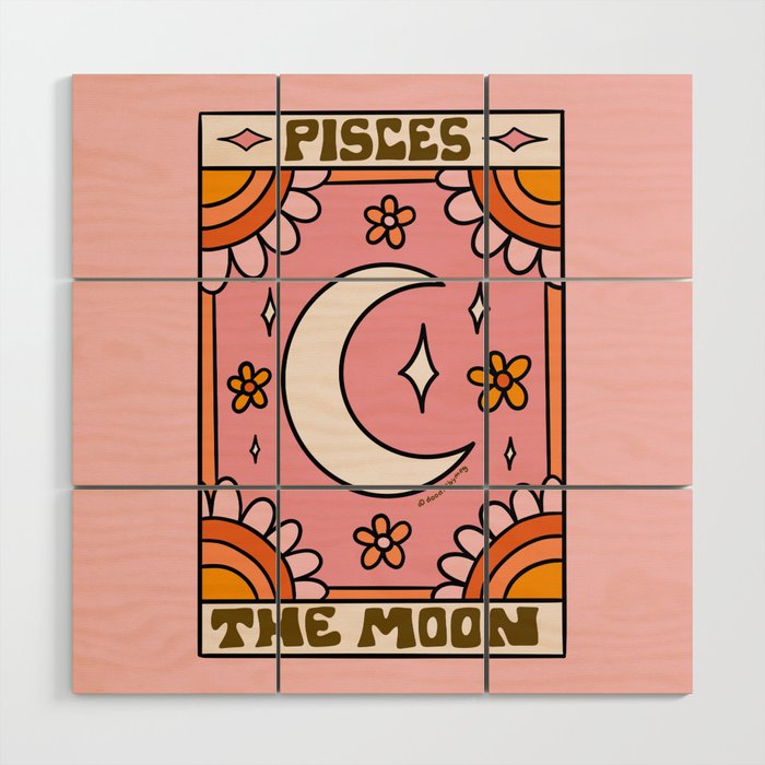 Pisces Tarot Card Wood Wall Art Gallery Image 1