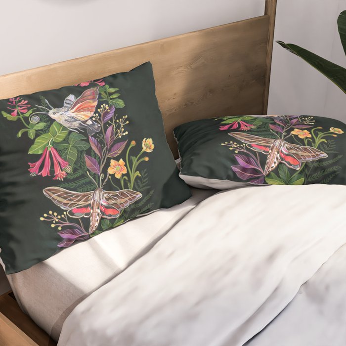 Hummingbird Moth Pillow Sham Gallery Image 2