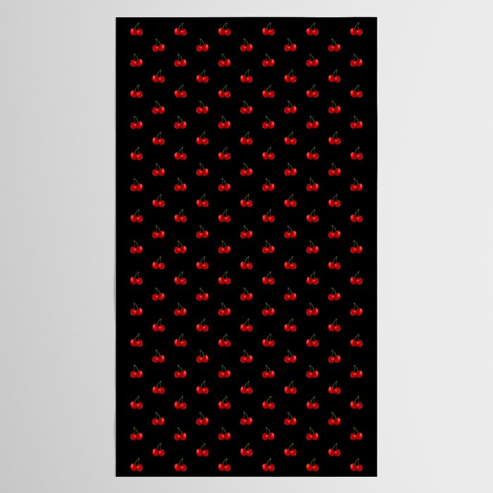 Y2K Cherries - Black Pattern Miniature Tablecloth Gallery Image 2