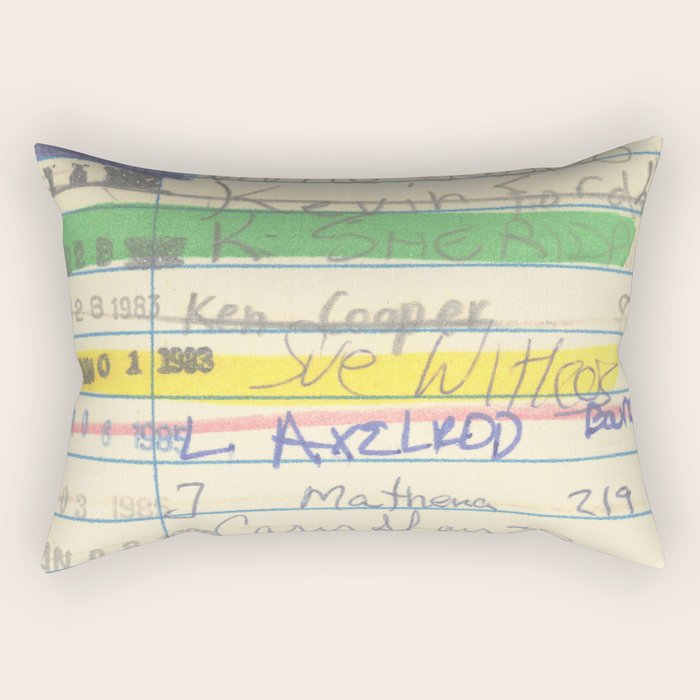 Library Card 3503 Exploring the Moon Rectangular Pillow Gallery Image 1