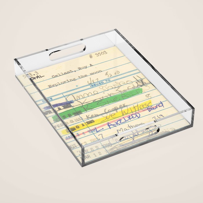Library Card 3503 Exploring the Moon Acrylic Tray Gallery Image 1