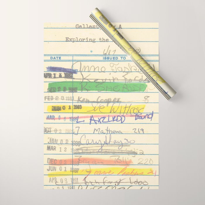 Library Card 3503 Exploring the Moon Wrapping Paper Gallery Image 1
