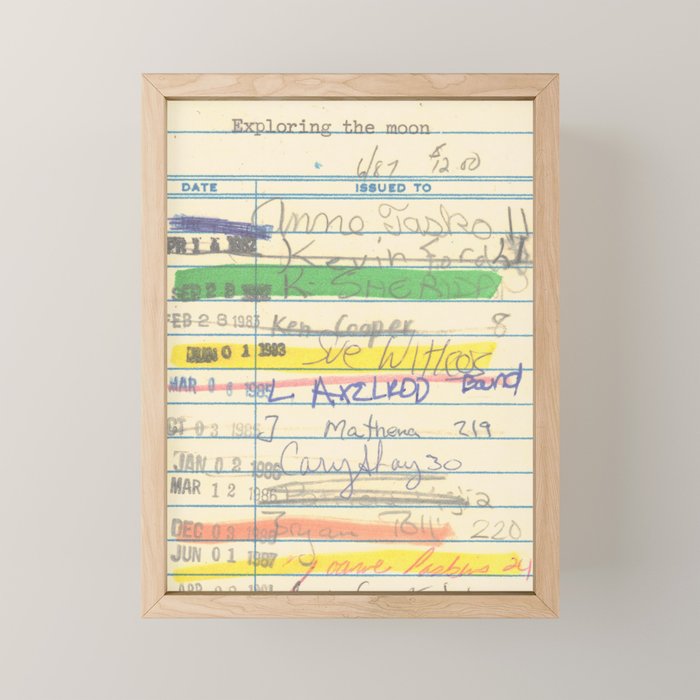 Library Card 3503 Exploring the Moon Mini Art Print