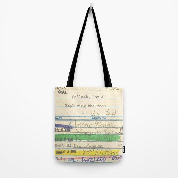 Library Card 3503 Exploring the Moon Tote Bag Gallery Image 2