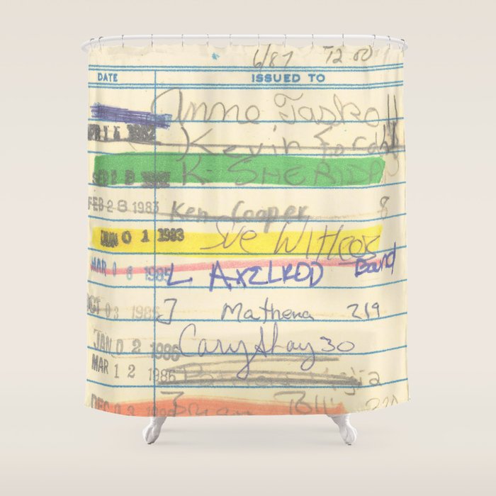 Library Card 3503 Exploring the Moon Shower Curtain Gallery Image 1