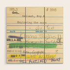 Library Card 3503 Exploring the Moon Wood Wall Art Gallery Image 1