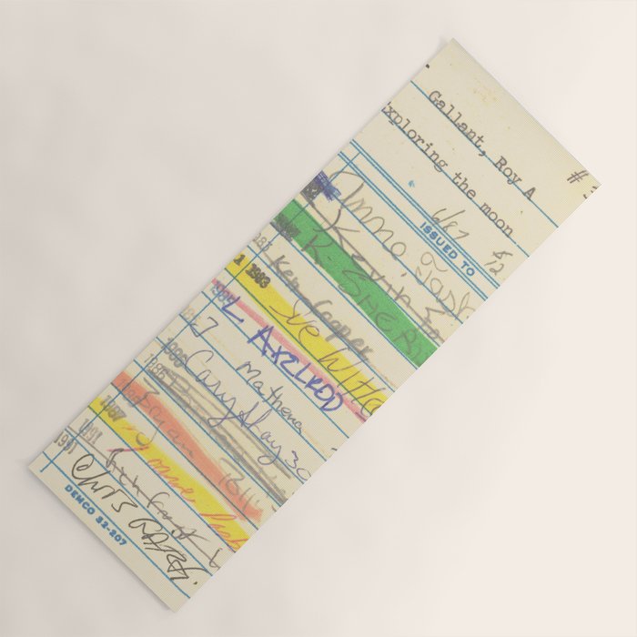 Library Card 3503 Exploring the Moon Yoga Mat Gallery Image 1