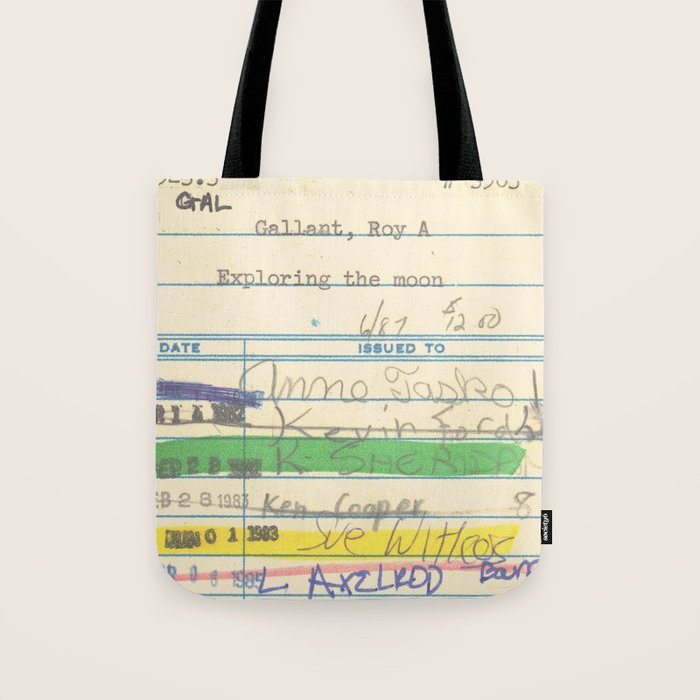 Library Card 3503 Exploring the Moon Tote Bag Gallery Image 1