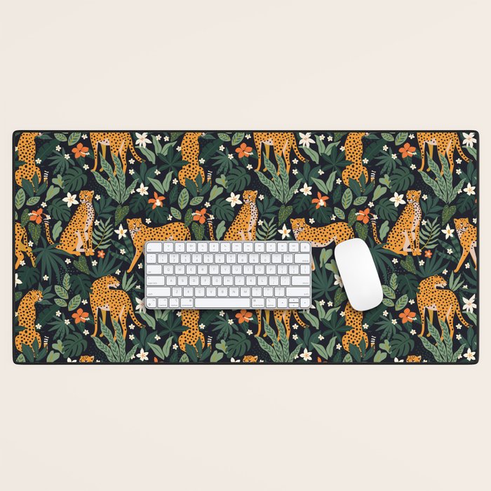 Cheetahs in the tropical Desk Mat Gallery Image 1