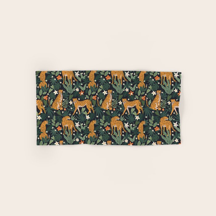 Cheetahs in the tropical Bath Towel Gallery Image 1
