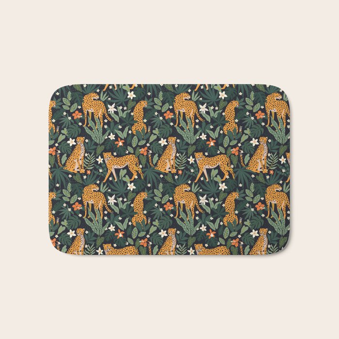 Cheetahs in the tropical Bath Mat Gallery Image 1