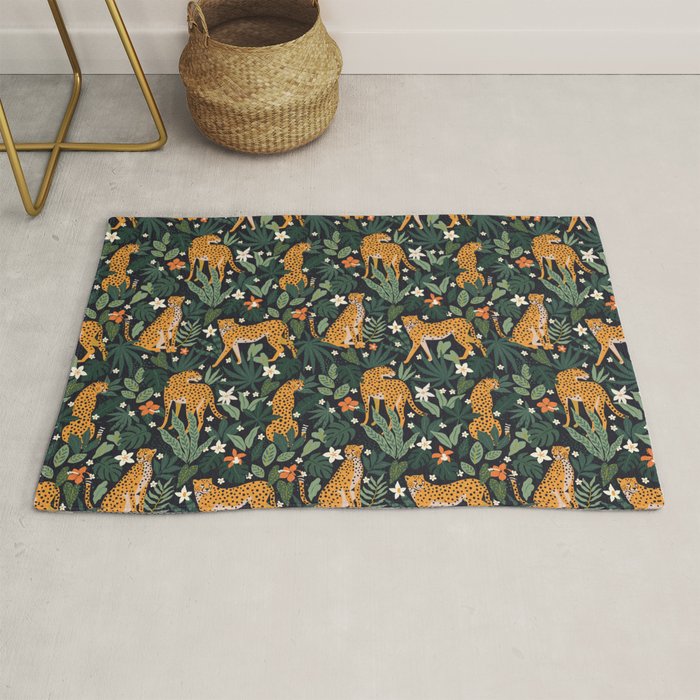 Cheetahs in the tropical Rug Gallery Image 1