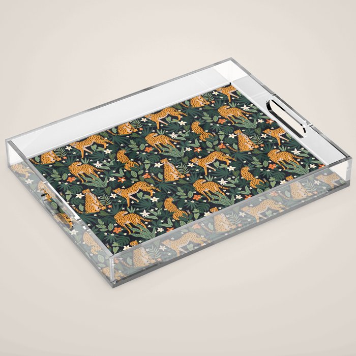 Cheetahs in the tropical Acrylic Tray Gallery Image 1