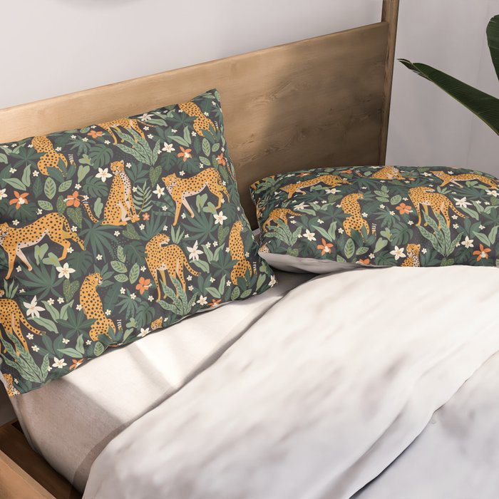 Cheetahs in the tropical Pillow Sham Gallery Image 2