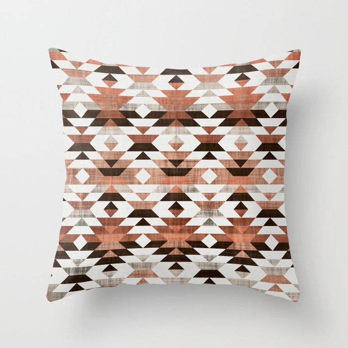 Aztec, Boho Art Prints Throw Pillow Gallery Image 1