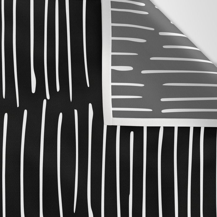 Black and White Minimal Stripe Wall Tapestry Gallery Image 3
