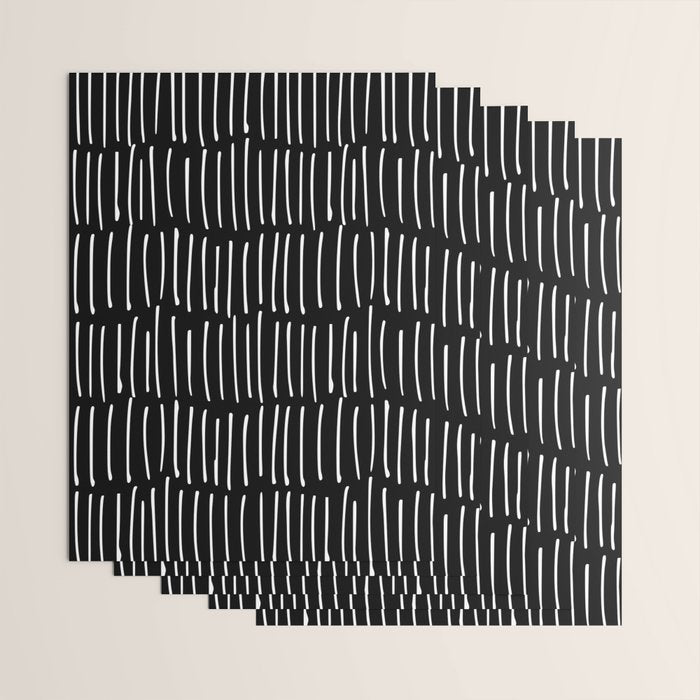Black and White Minimal Stripe Wrapping Paper Gallery Image 3