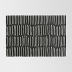 Black and White Minimal Stripe Rug Gallery Image 2