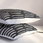 Black and White Minimal Stripe Pillow Sham Gallery Image 3