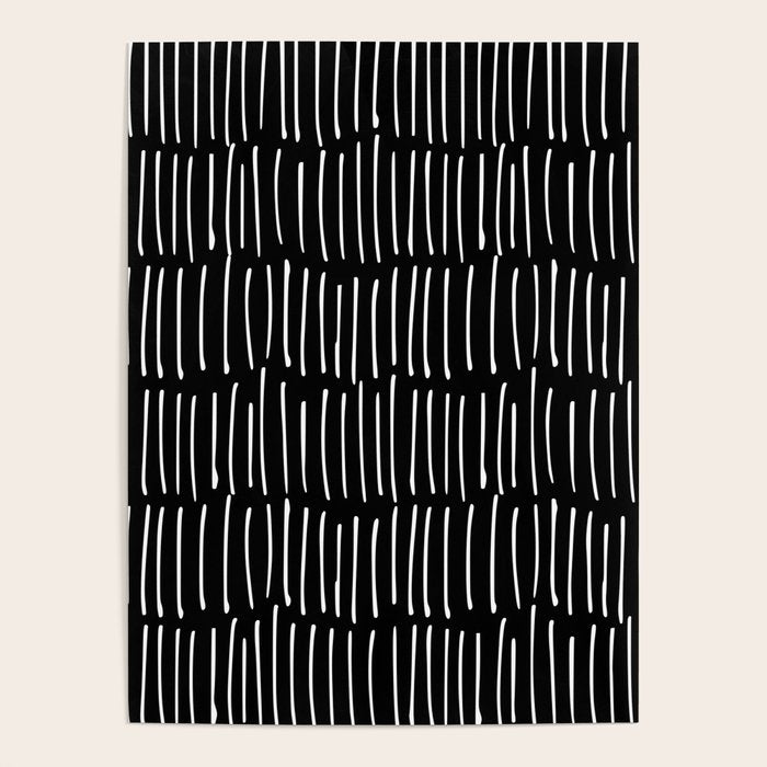Black and White Minimal Stripe Poster Gallery Image 4