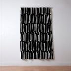 Black and White Minimal Stripe Window Curtain Gallery Image 3