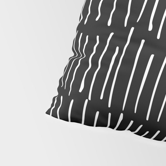 Black and White Minimal Stripe Pillow Sham Gallery Image 4