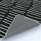 Black and White Minimal Stripe Rug Gallery Image 4