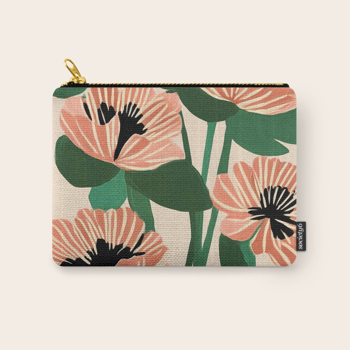 Modern Wild Poppies Carry All Pouch Gallery Image 1