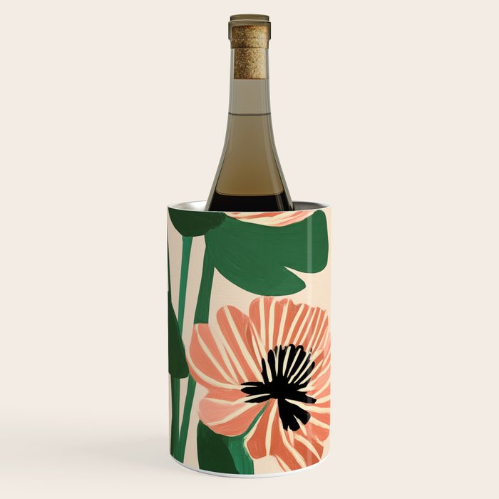 Modern Wild Poppies Wine Chiller Gallery Image 3
