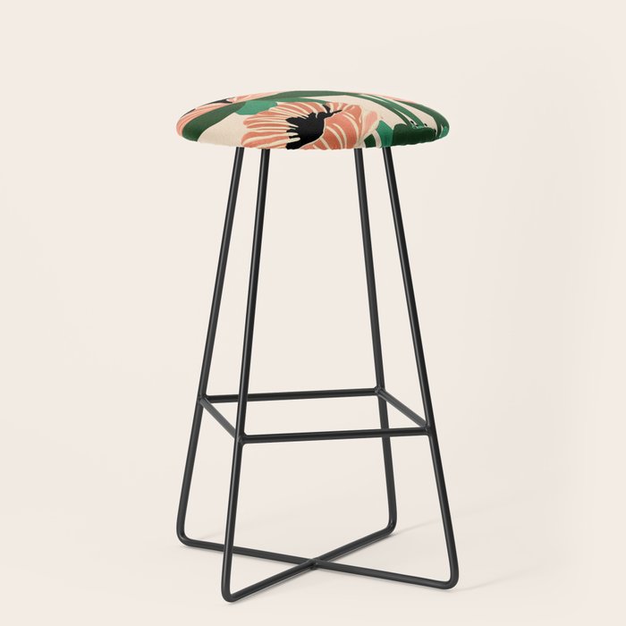 Modern Wild Poppies Stool Gallery Image 1