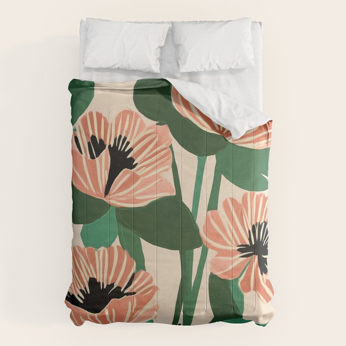 Modern Wild Poppies Comforter Gallery Image 1
