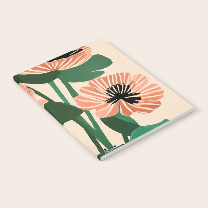 Modern Wild Poppies Notebook Gallery Image 2