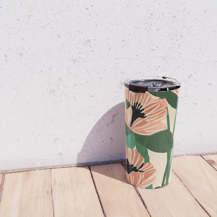 Modern Wild Poppies Travel Mug Gallery Image 4