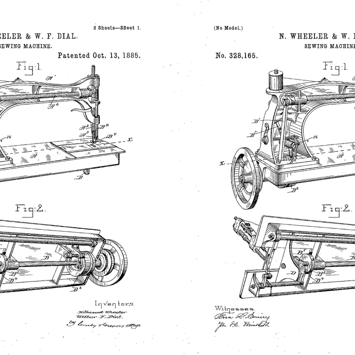 Sewing Machine Patent - Seamstress Craft Sewing Room Art - Blueprint Coffee Mug Gallery Image 2