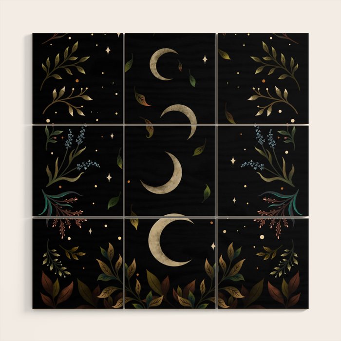 Crescent Moon Garden Wood Wall Art Gallery Image 1