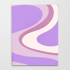 Retro Dream Abstract Liquid Swirl Pattern in Light Purple Notebook Gallery Image 4