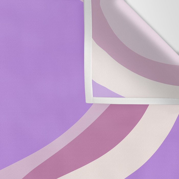 Retro Dream Abstract Liquid Swirl Pattern in Light Purple Wall Tapestry Gallery Image 3