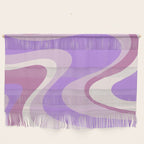 Retro Dream Abstract Liquid Swirl Pattern in Light Purple Wall Hanging Gallery Image 1